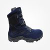 Bota Atacama Azul, Todo Terreno, elaborada en cuero gamuzdo 1A, lona impermeable, suela liviana en caucho antideslizante y plantilla semi ortopédica